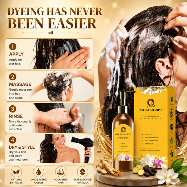 Japanese Long Lasting Natural Hair Dye Shampoo (BUY 1 GET 1 FREE 🔥)