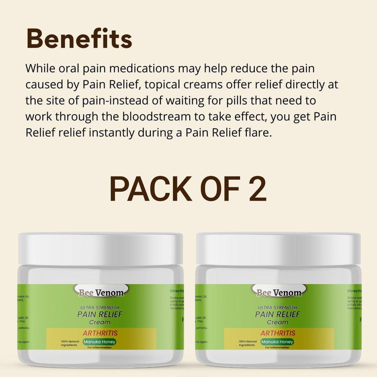 Bee Venom Ultra Strength Pain Relief Cream |🔥 BUY 1 GET 1 FREE🔥
